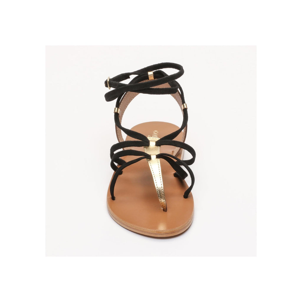 Golden Sun - Sandalias Chayane - Dorado oscuro y negro