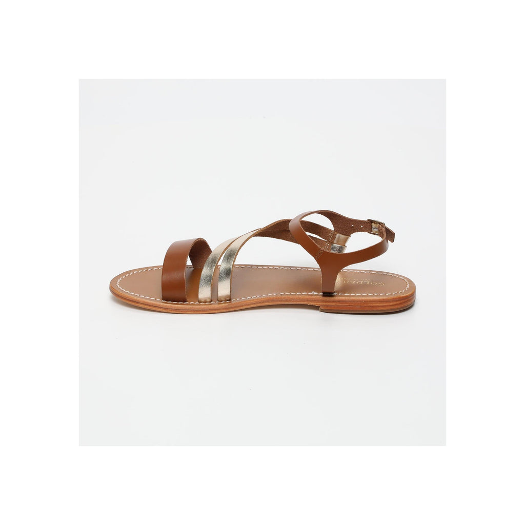 Golden Sun - Sandalias Addison - Marrón y oro