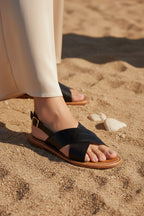 Rosedale Sandals - Black Croco