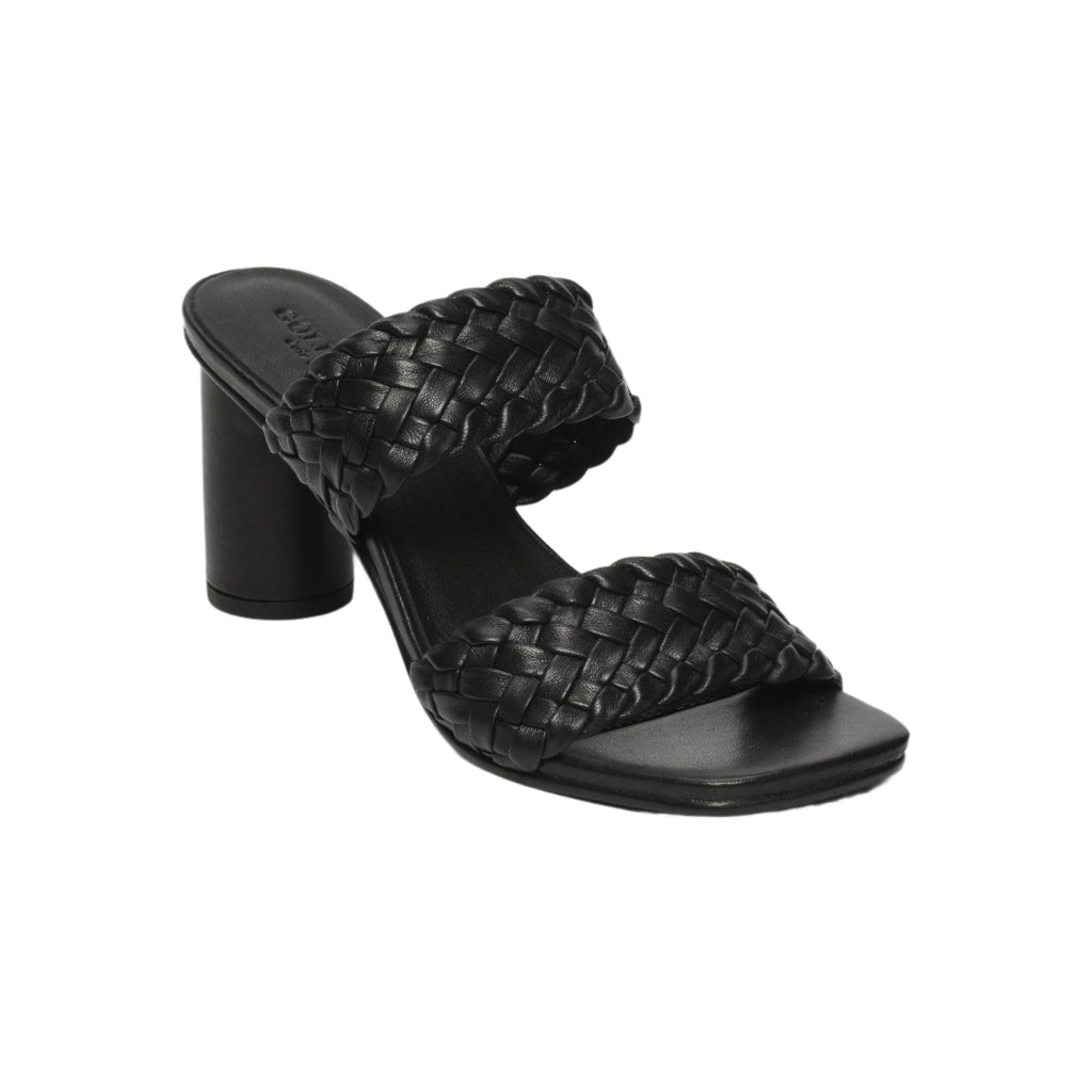 Sandalias de tacón lila - Negro
