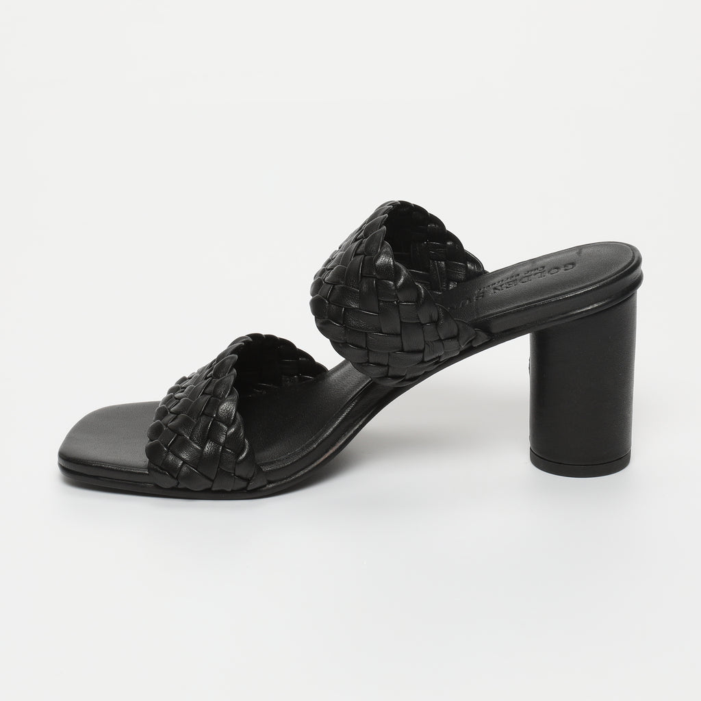 Sandalias de tacón lila - Negro