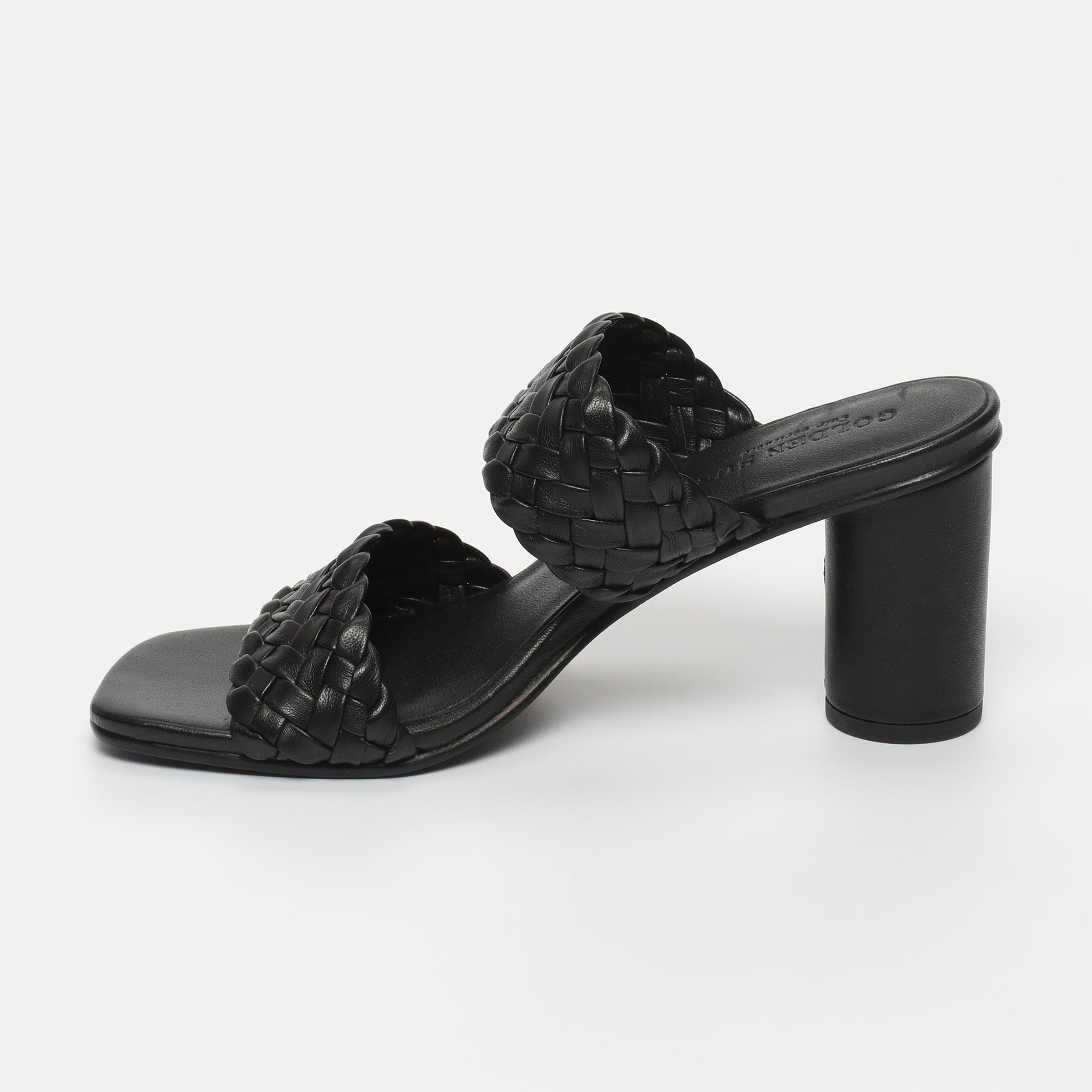 Sandalias de tacón lila - Negro