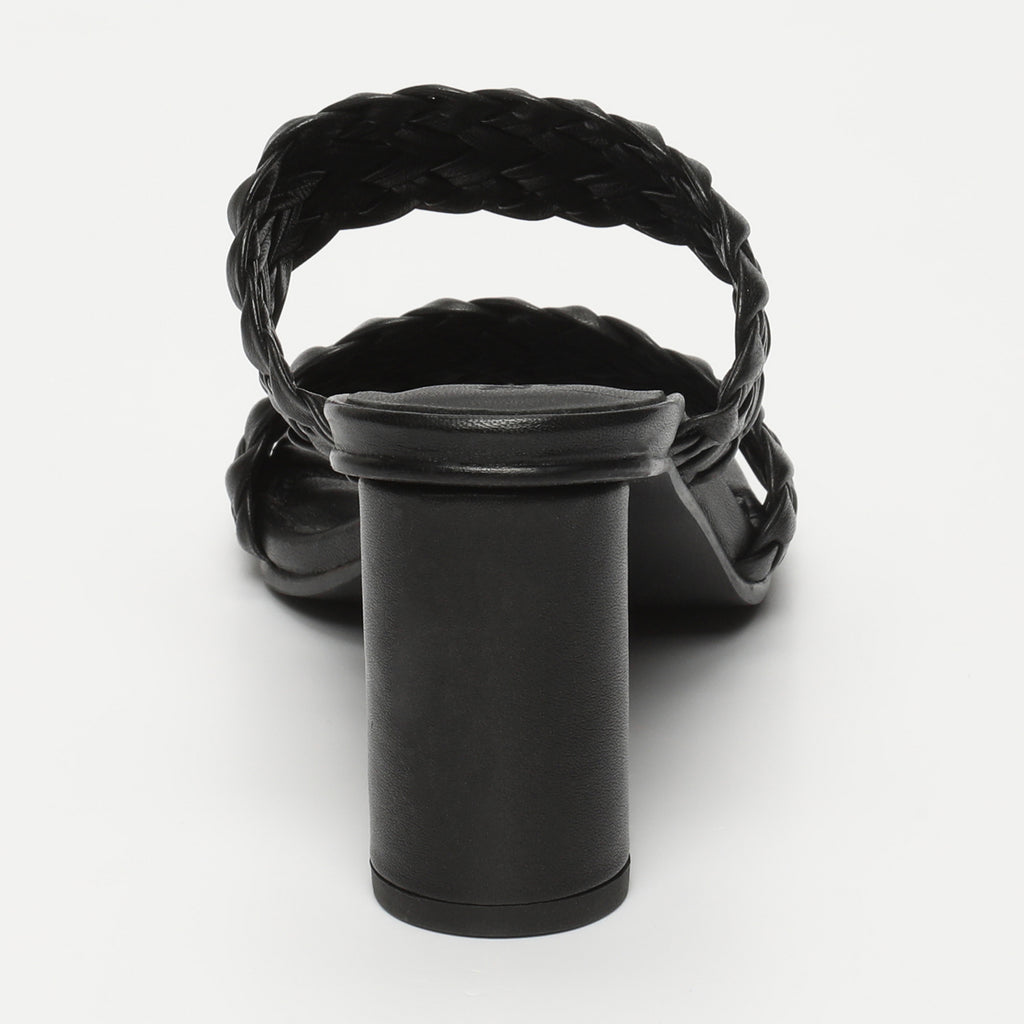 Sandalias de tacón lila - Negro
