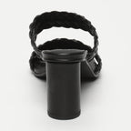 Sandalias de tacón lila - Negro
