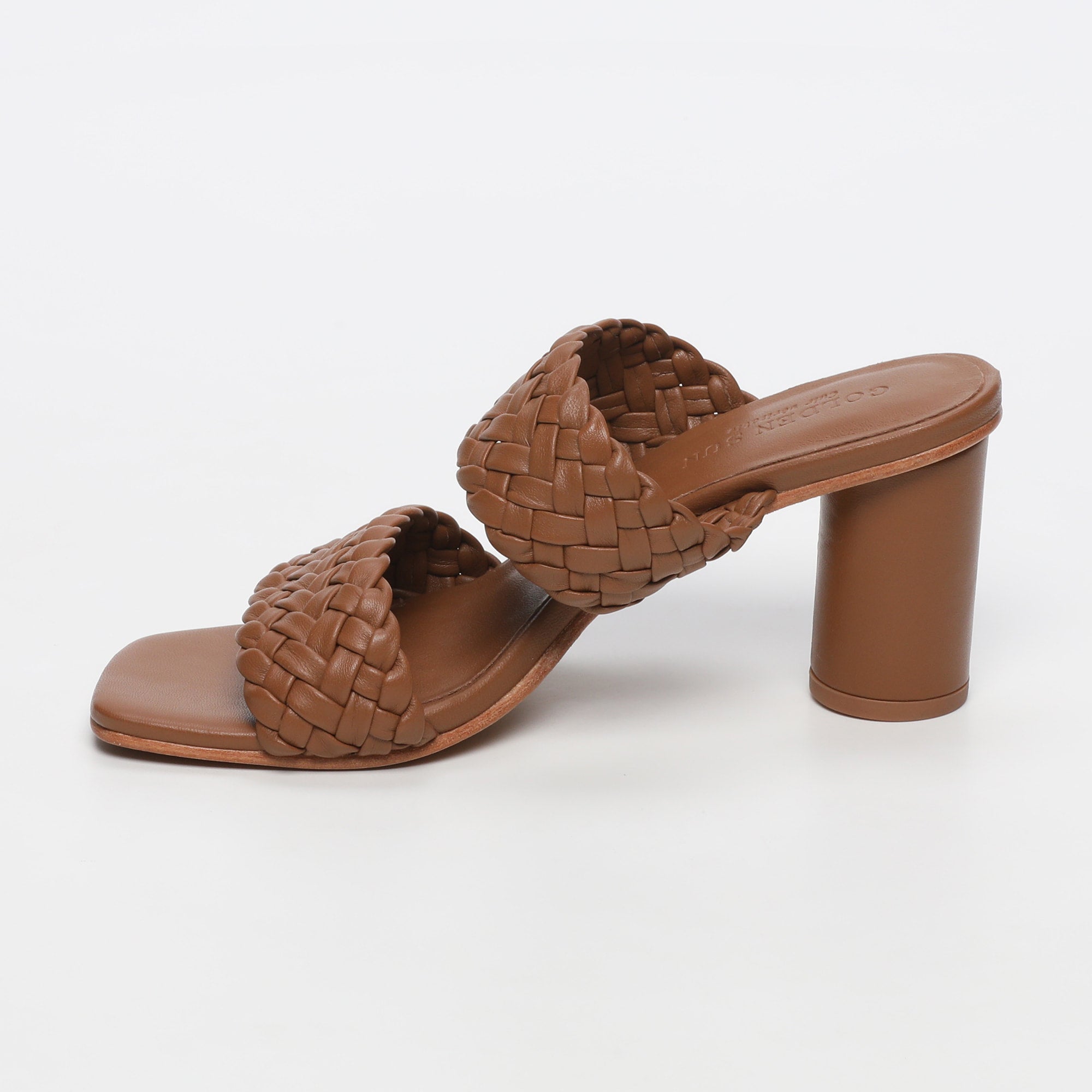 Sandalias Tacón Lila - Camel