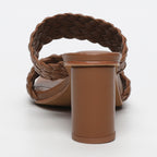 Sandalias Tacón Lila - Camel