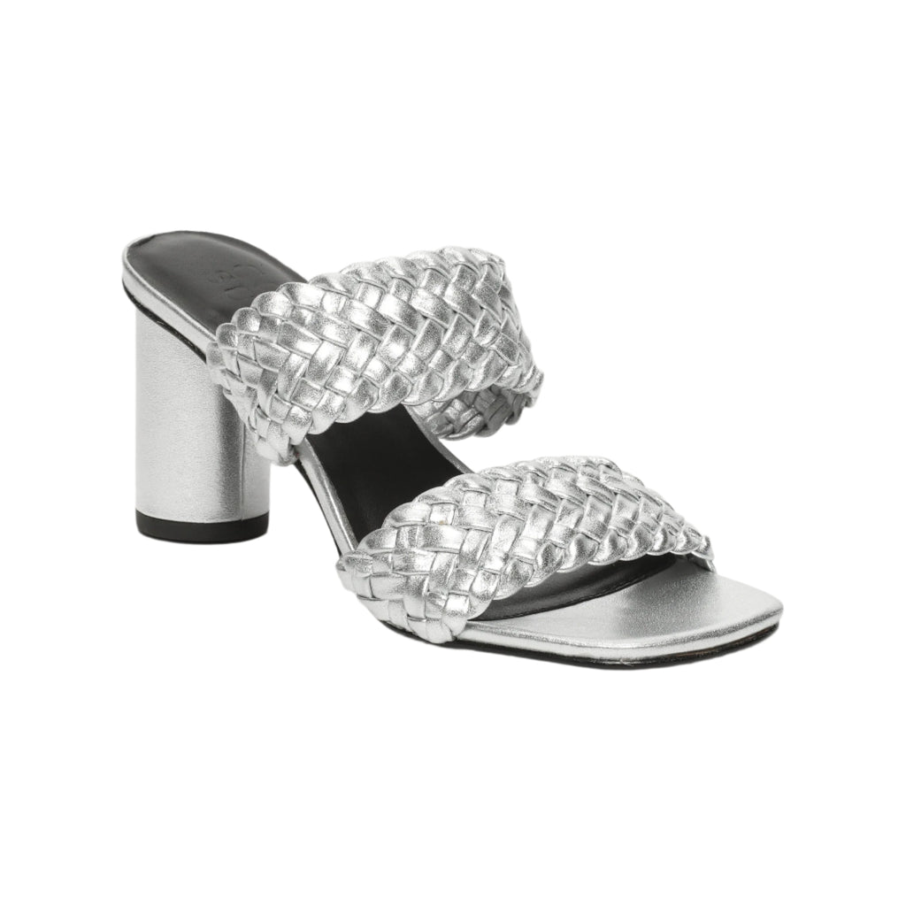 Sandalias de tacón lila - Plata