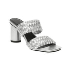 Sandalias de tacón lila - Plata