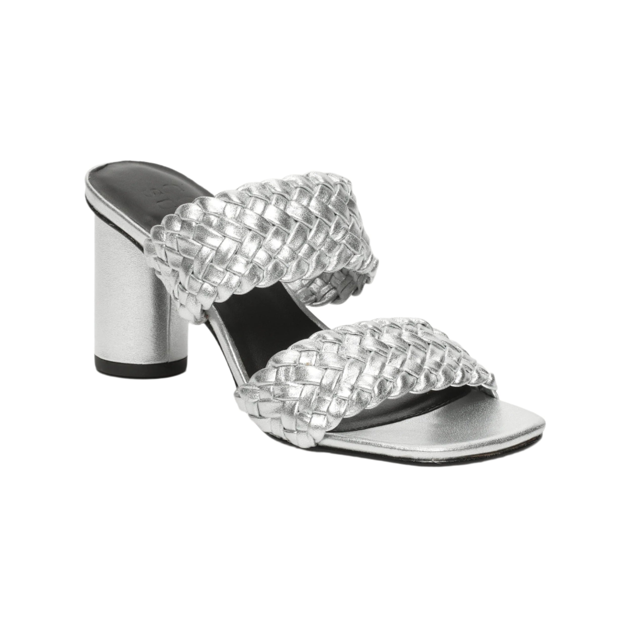 Sandalias de tacón lila - Plata