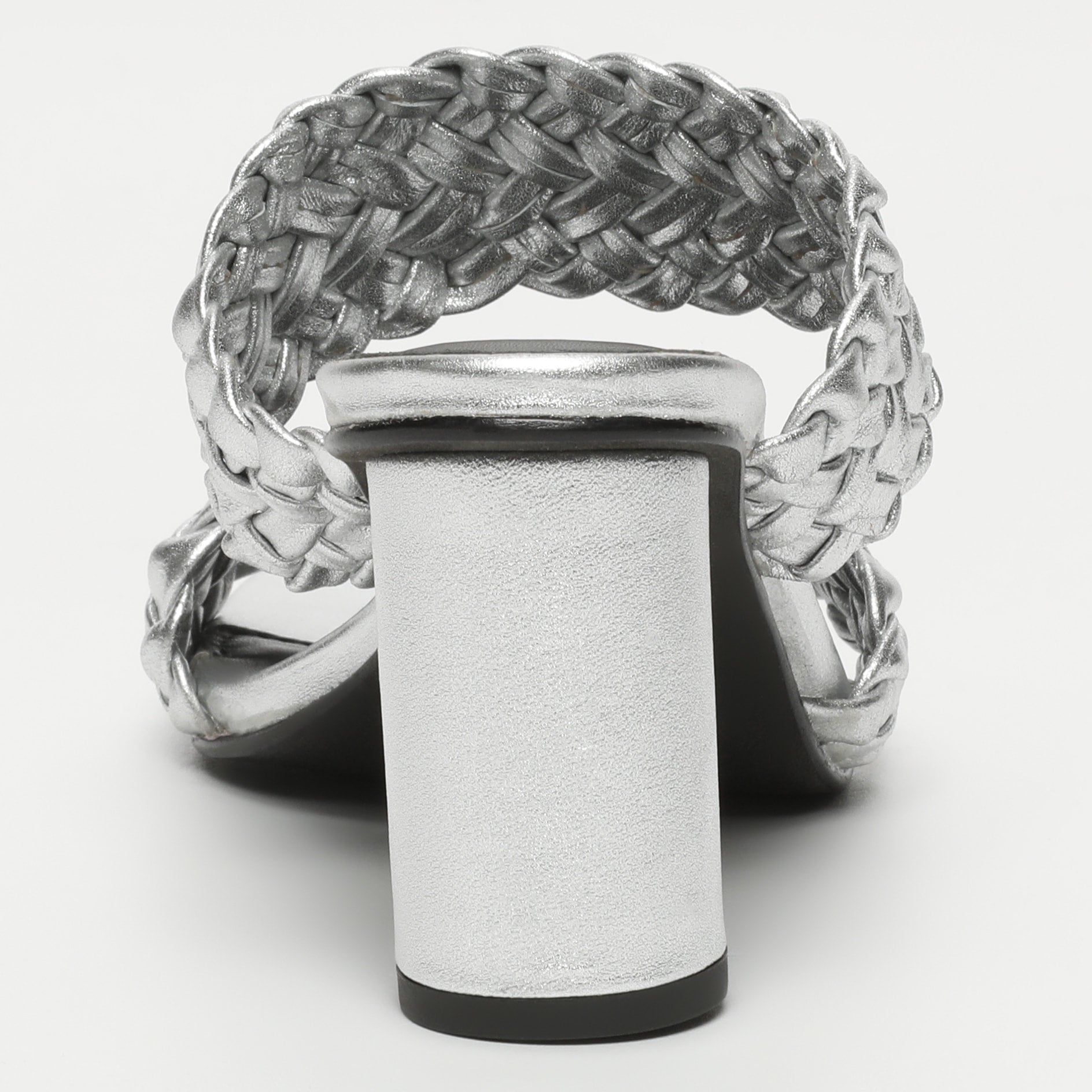 Sandalias de tacón lila - Plata