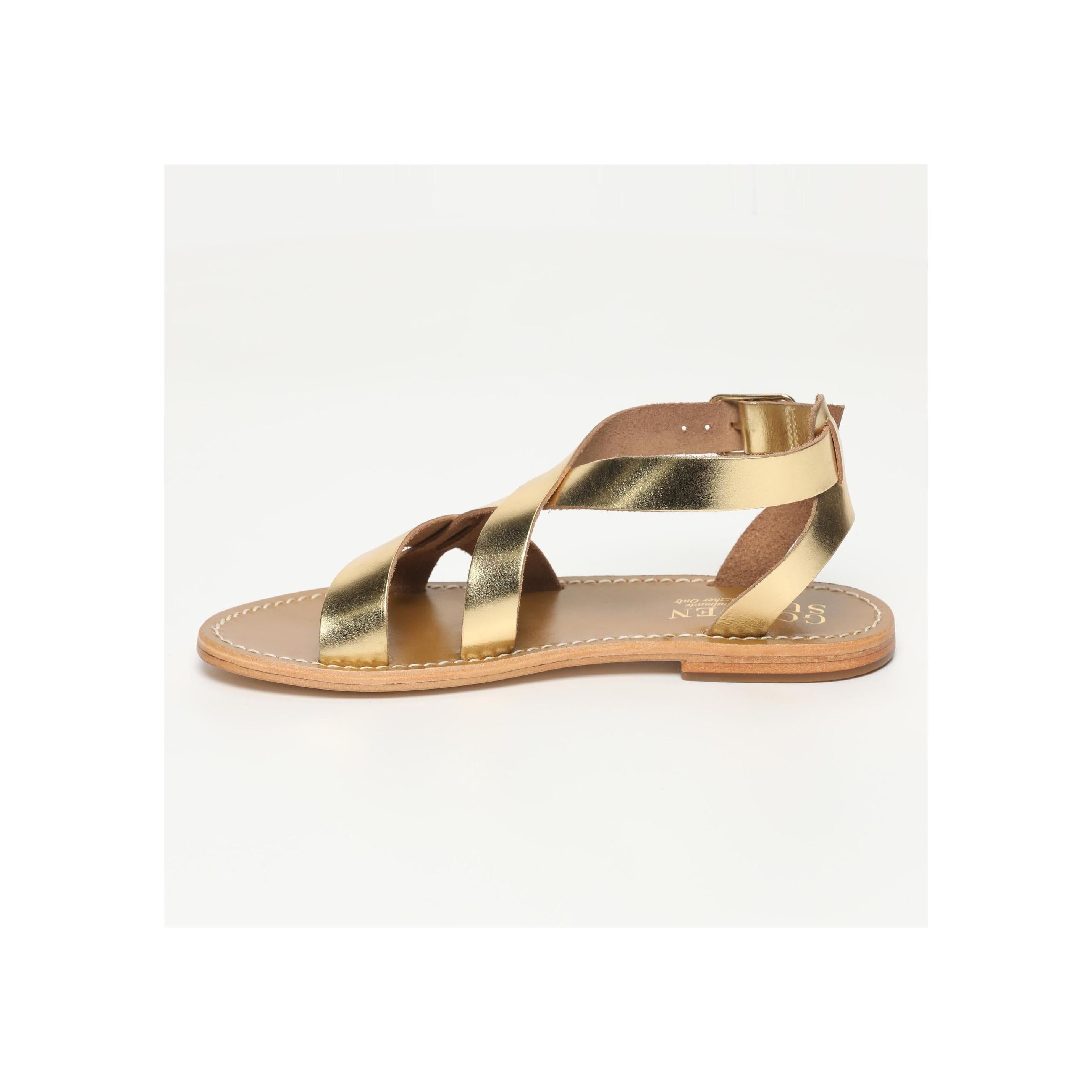 Golden Sun - Sandalias Slatina - Dorado