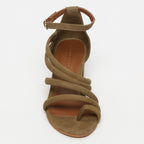 Barbadine Heeled Sandals - Green