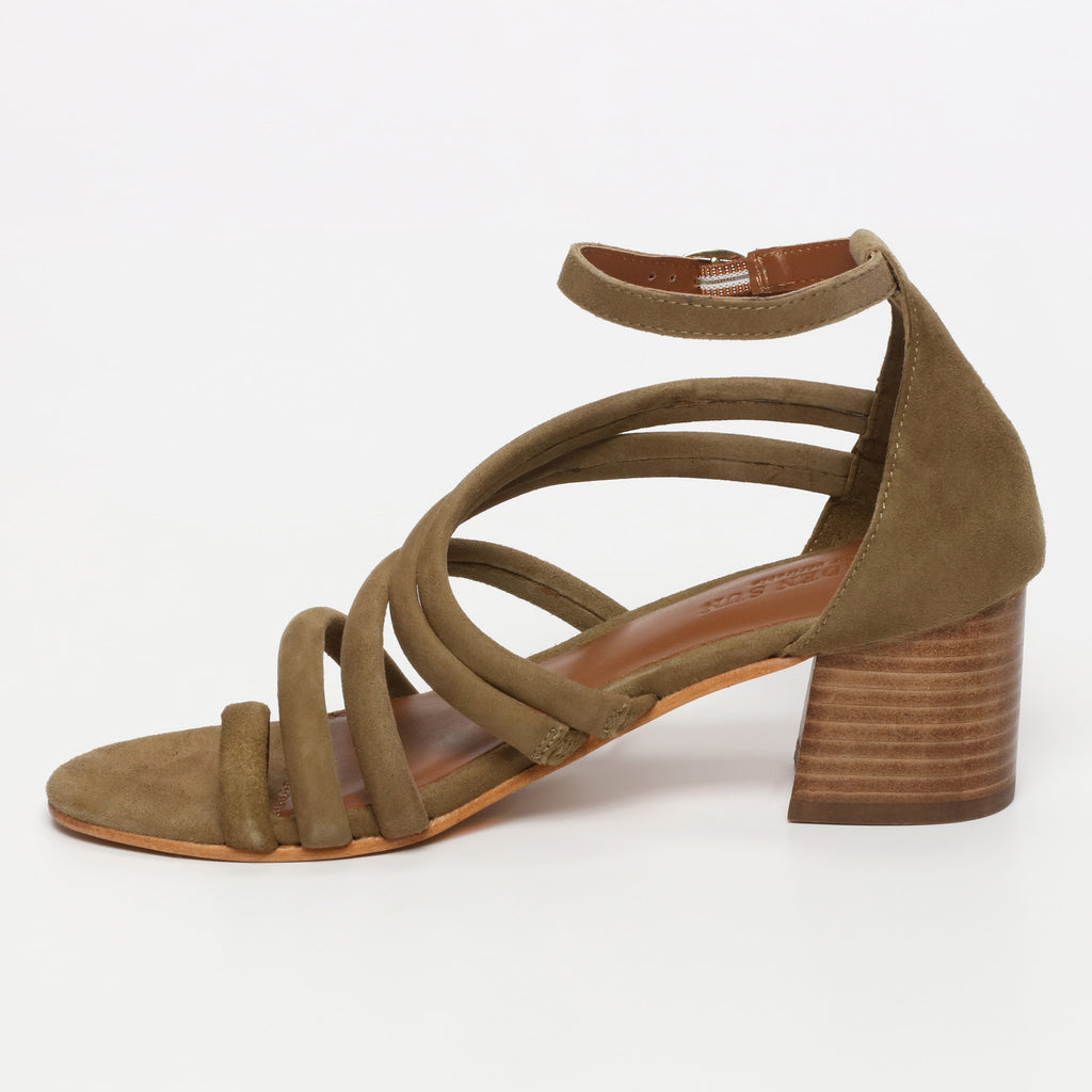 Barbadine Heeled Sandals - Green