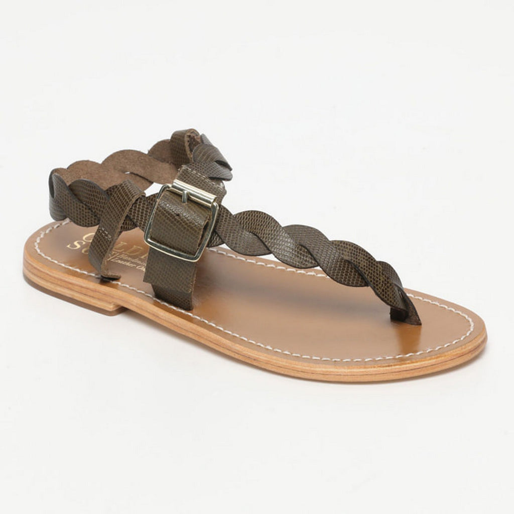 Sandalias Aryna - Lagarto Caqui