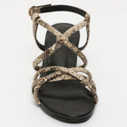 Sandales A Talons Hyams - Beige Serpent