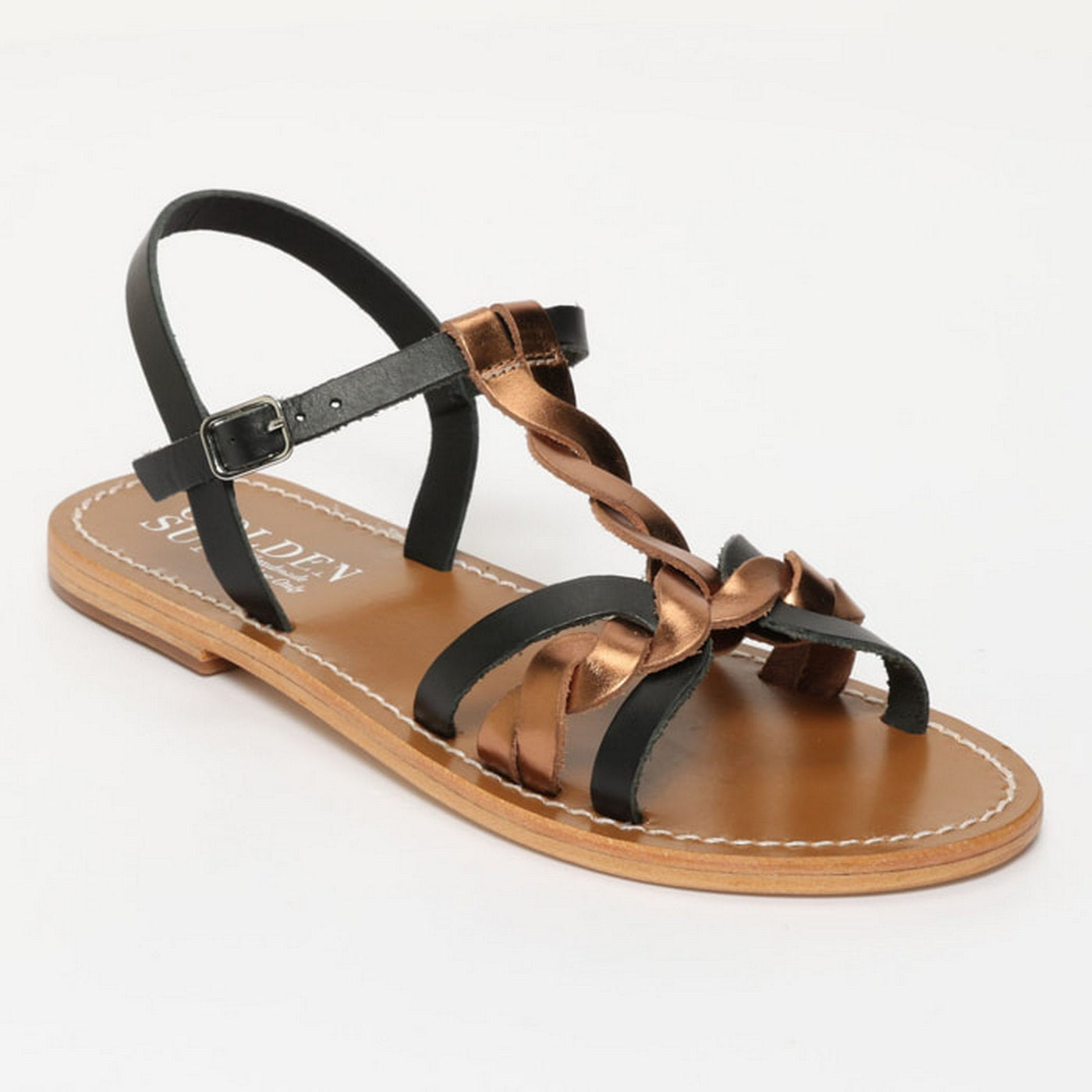 Sandalias Kyseli - Negro+Bronce