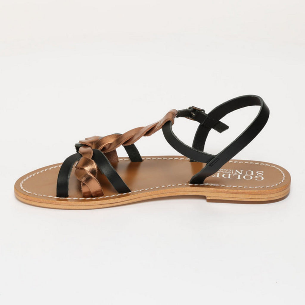 Sandalias Kyseli - Negro+Bronce