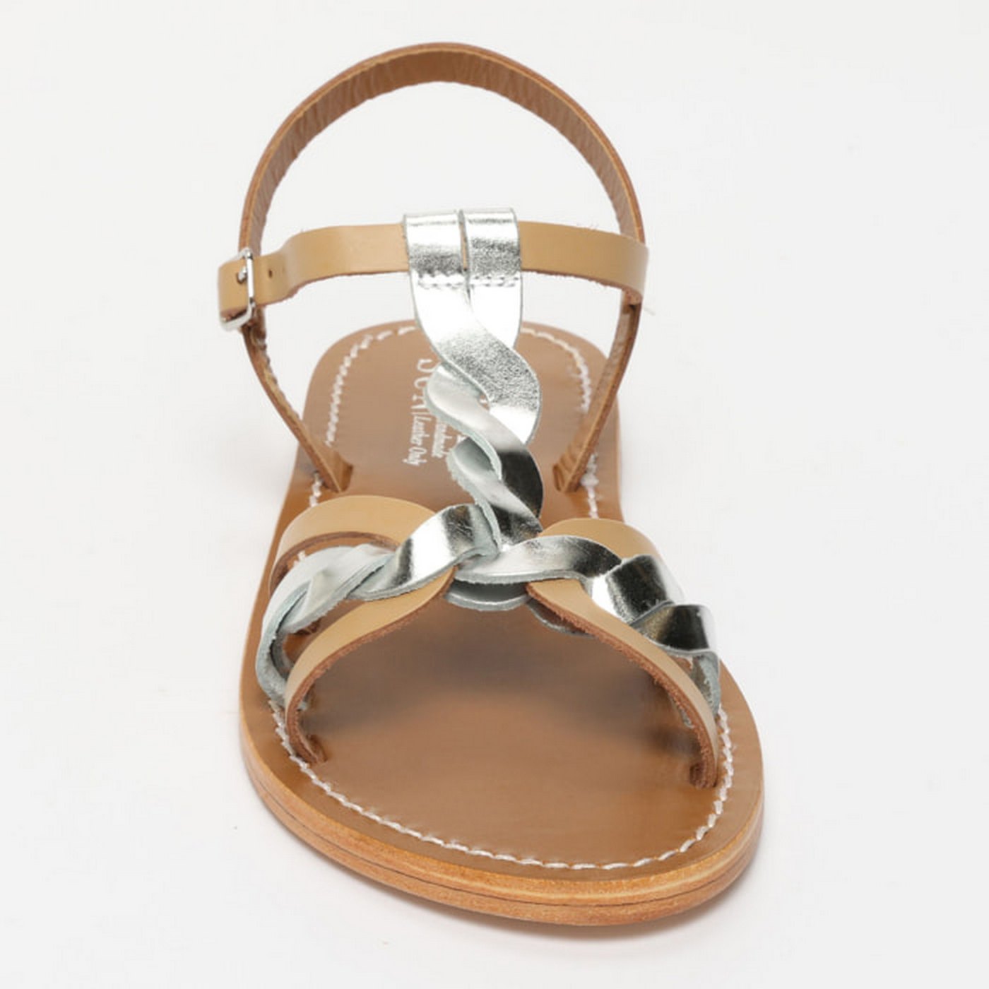 Sandalias Kyseli - Arena y Plata