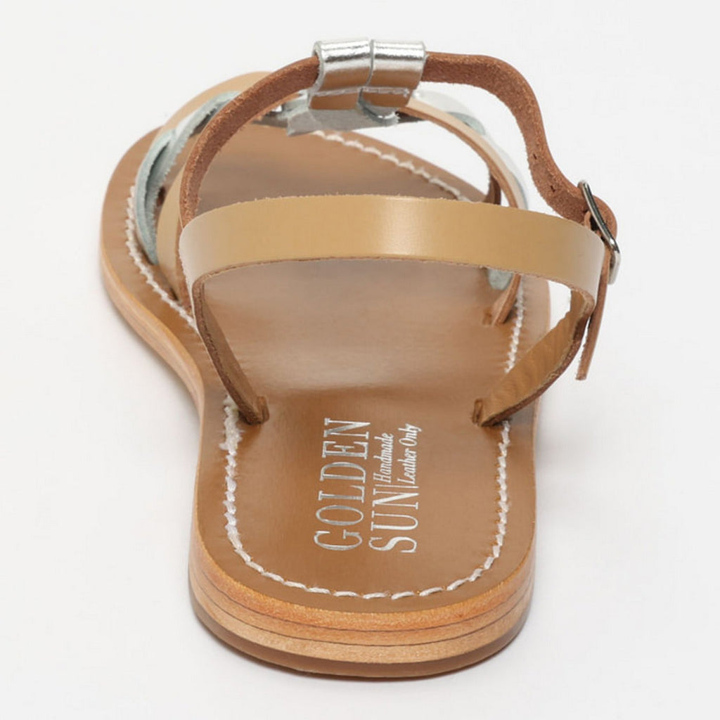 Sandalias Kyseli - Arena y Plata
