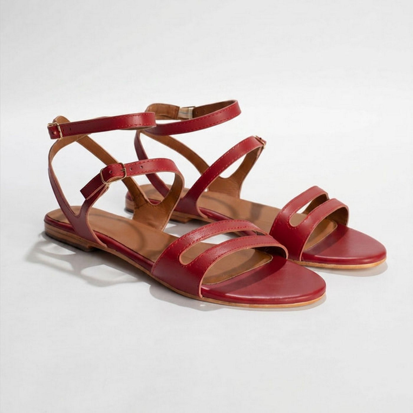 Gineta Sandals - Dark Ruby