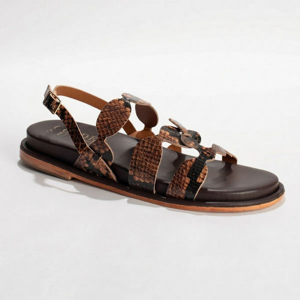 Sandalias Canela - Serpiente Marrón