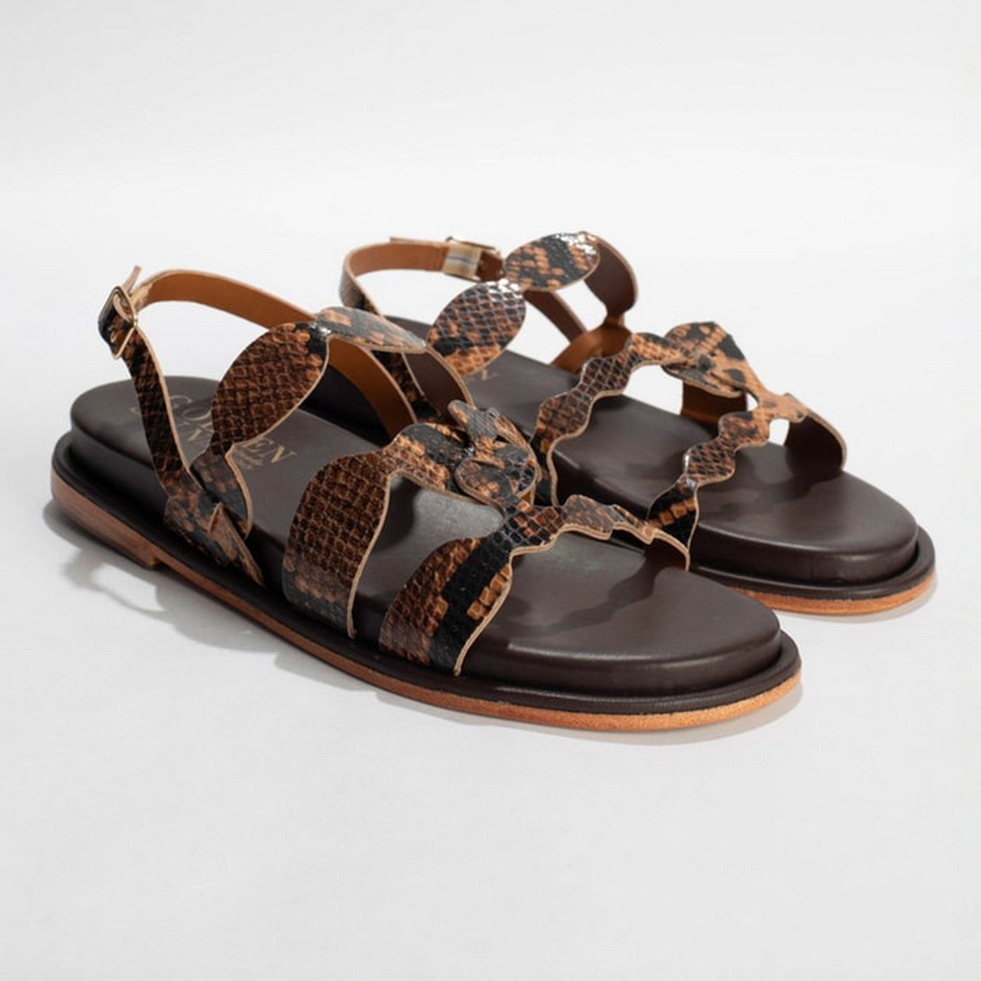 Sandales Canela - Marron Serpent