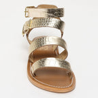 Sandalias Niolon - Croco Dorado