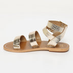 Sandalias Niolon - Croco Dorado