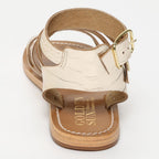 Sandalias Niolon - Croco Dorado