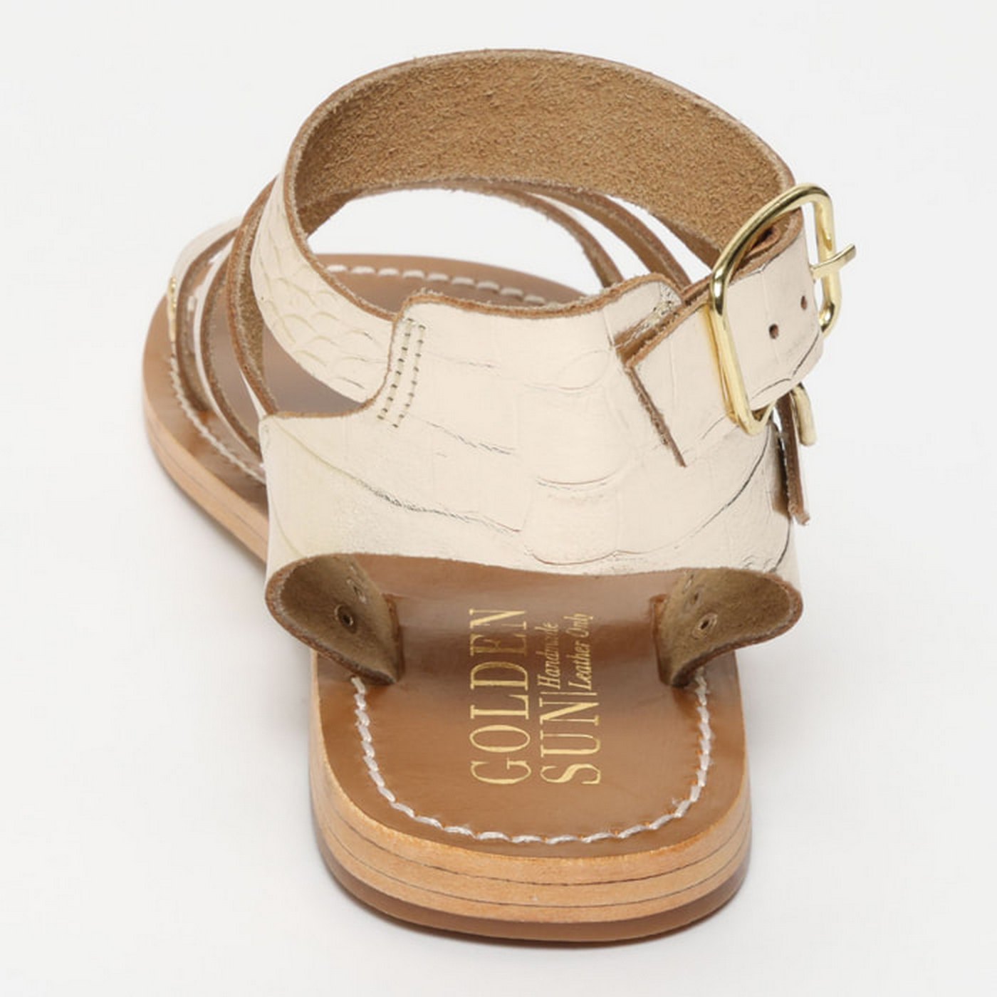 Sandalias Niolon - Croco Dorado