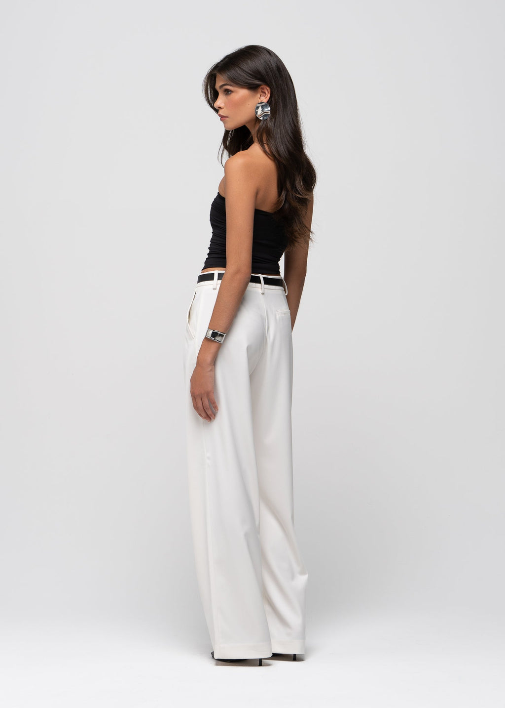 Jadis Mid-Waist Tailored Bukser - Off-White