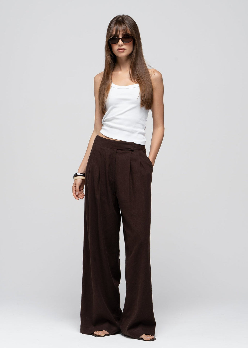 Nolla Linen Wide Leg Bukser