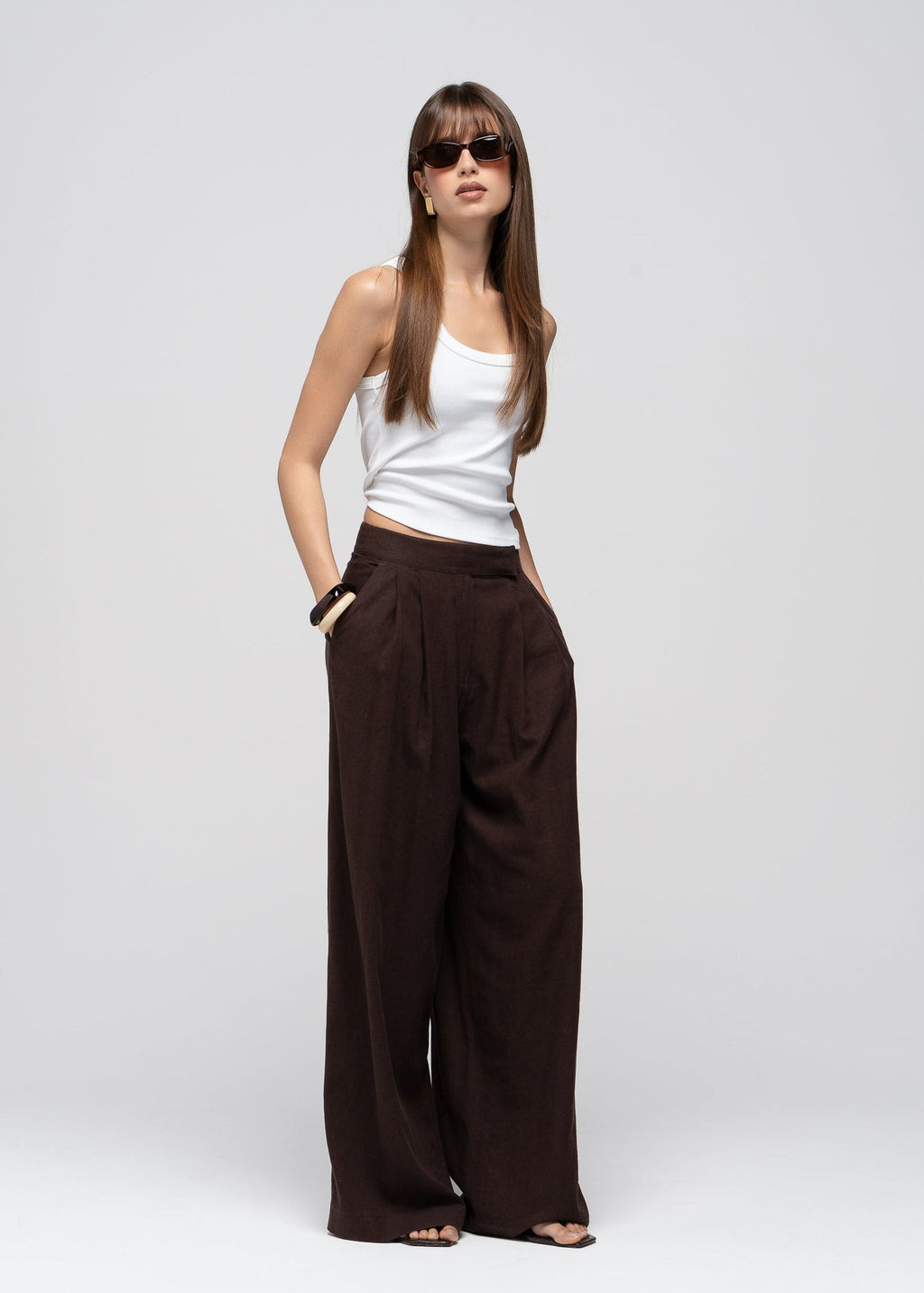 Nolla Linen Wide Leg Bukser