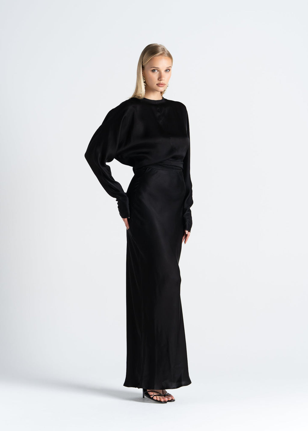 Blusa Halo Satin - Negra