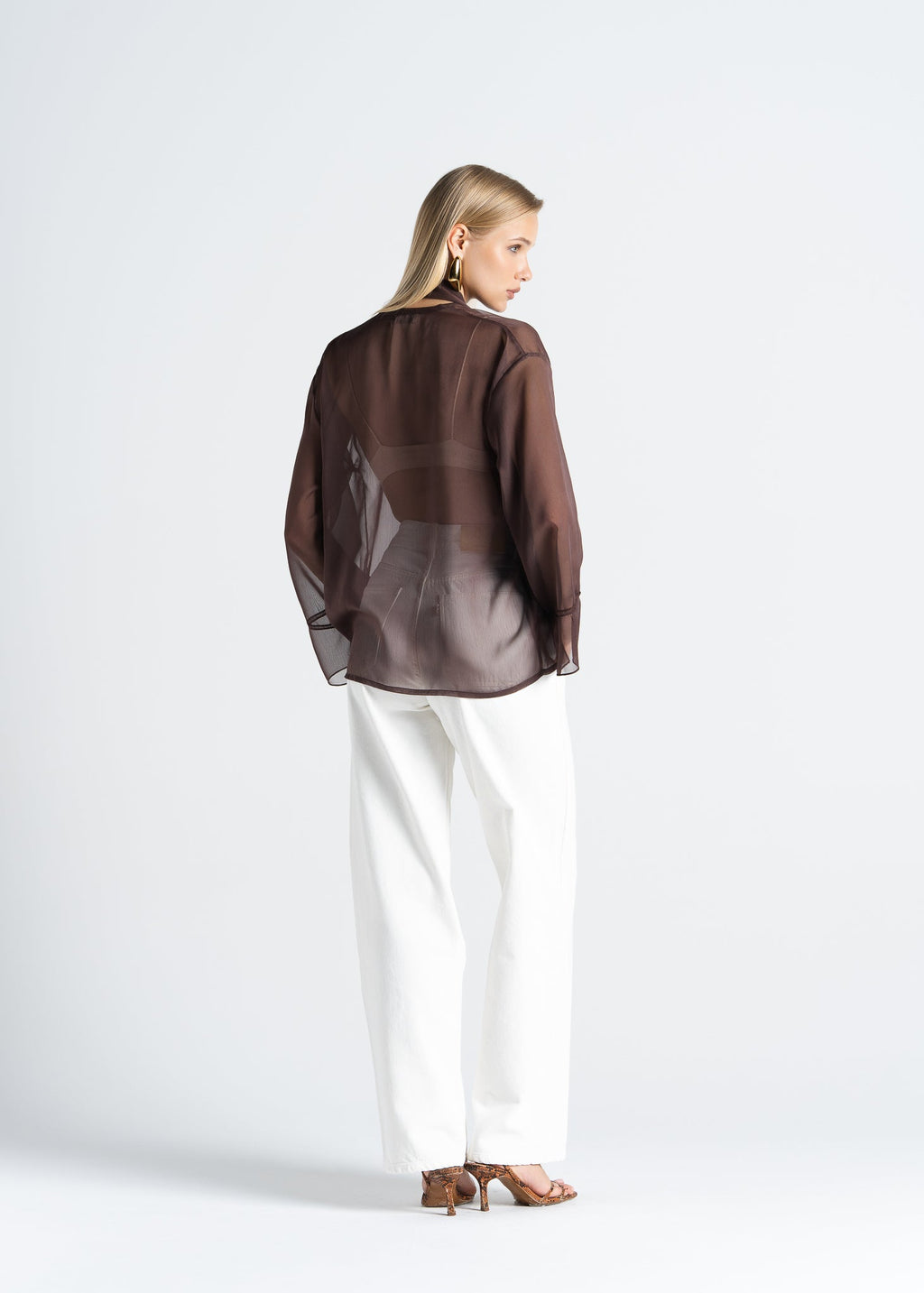 Camicetta Haze Sheer - Brown