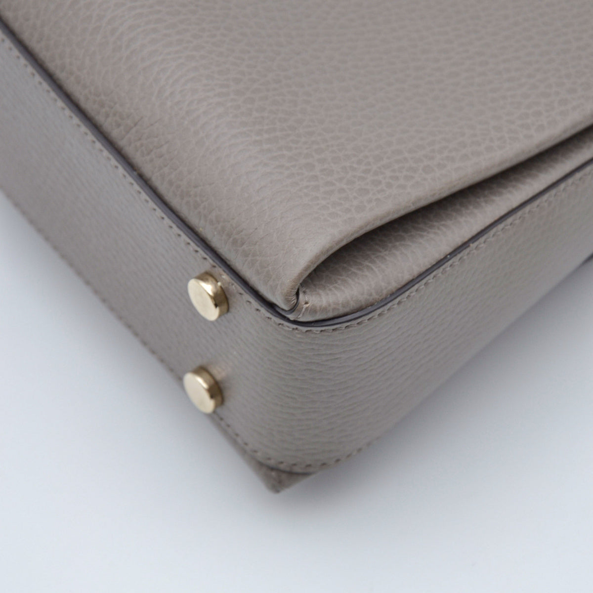 Gucci Interlocking Gg Cuir Grainé Gris