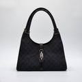 Gucci Jackie Black GG Monogram Canvas Bag