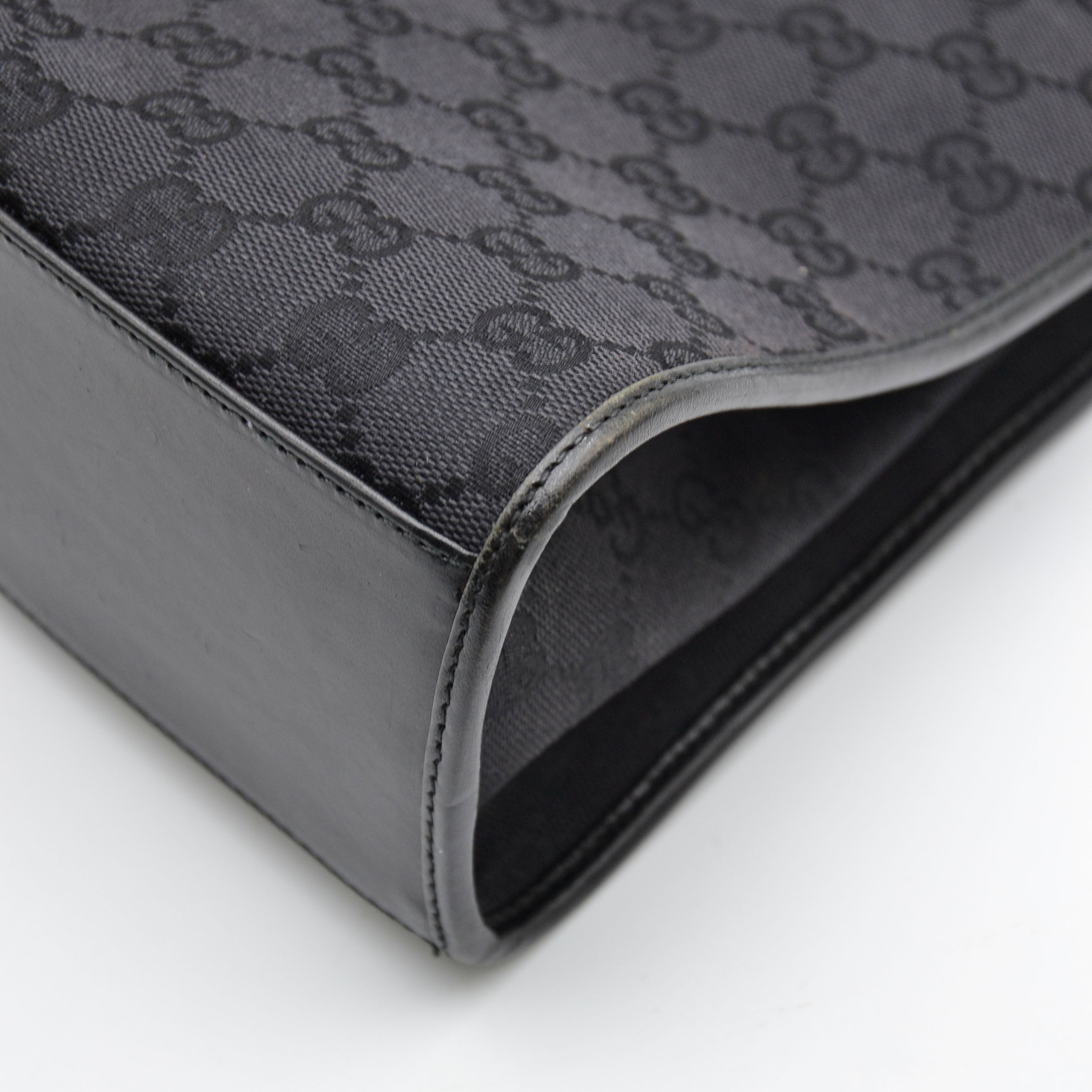Gucci Jackie Black GG Monogram Canvas Bag