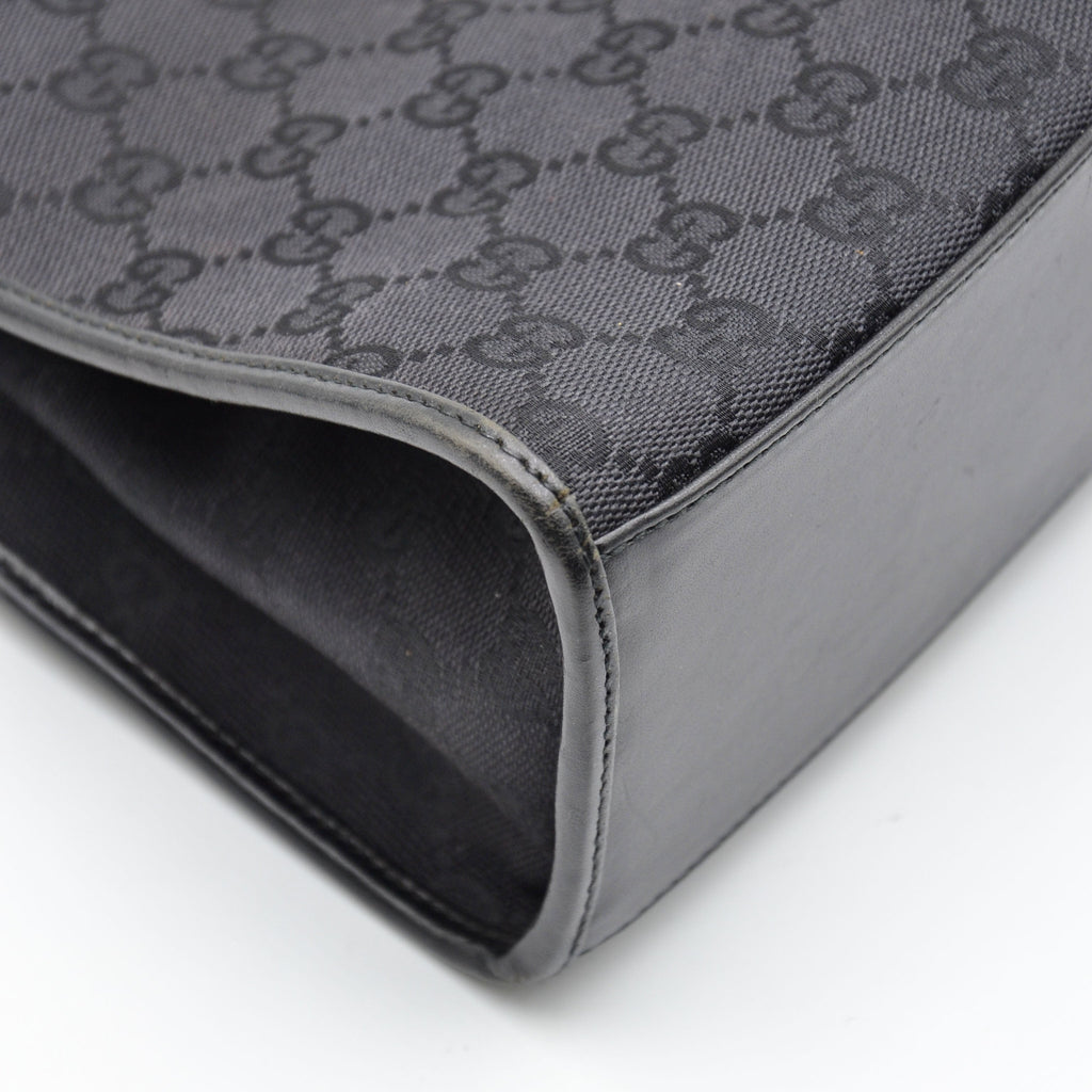 Gucci Jackie Black GG Monogram Canvas Bag