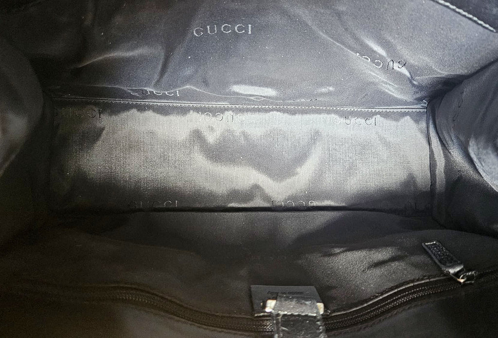 Gucci Jackie Black GG Monogram Canvas Bag