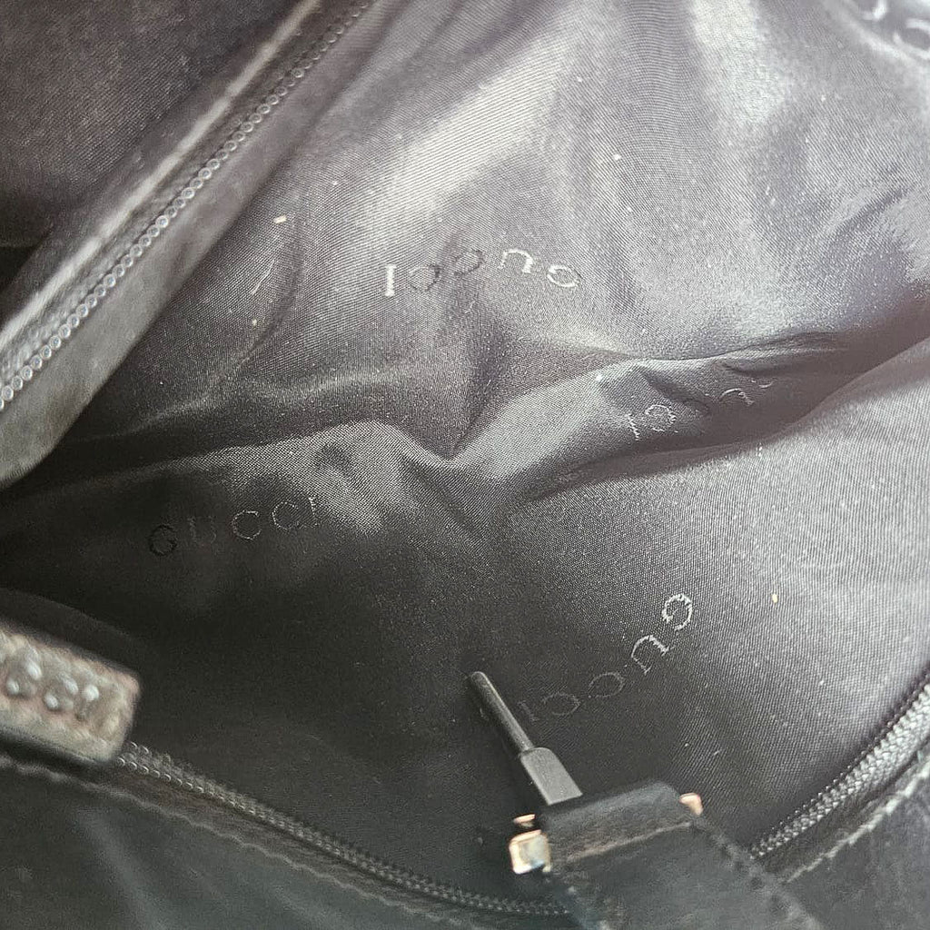Gucci Jackie Black GG Monogram Canvas Bag