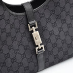 Gucci Jackie Black GG Monogram Canvas Bag