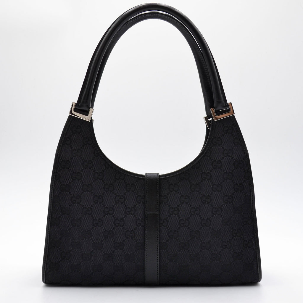 Gucci Jackie Black GG Monogram Canvas Bag