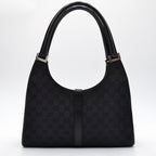 Gucci Jackie Black GG Monogram Canvas Bag