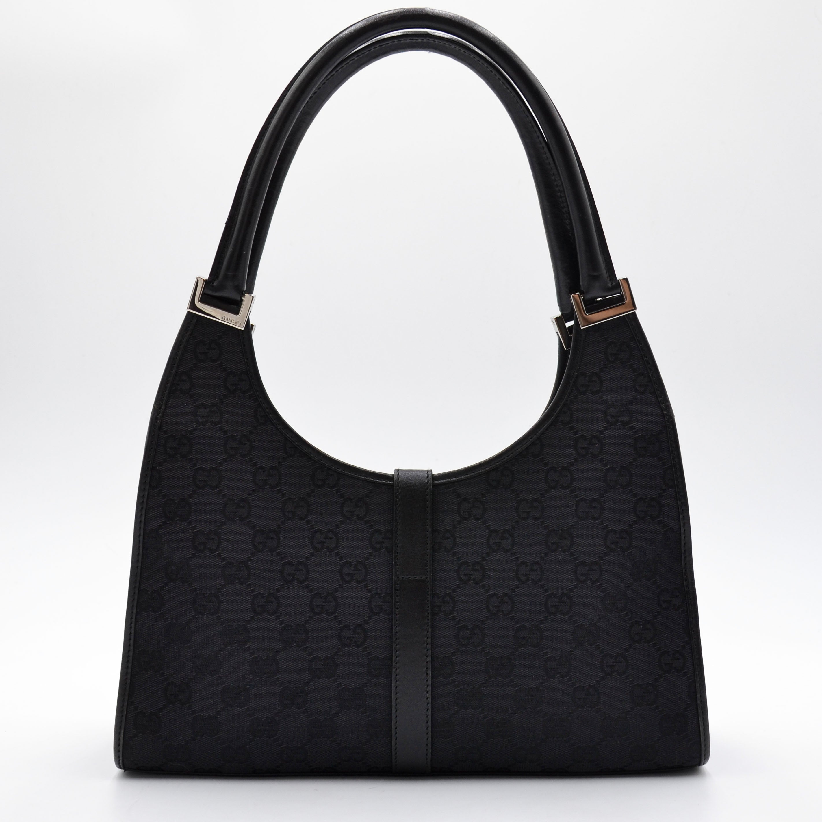 Gucci Jackie Black GG Monogram Canvas Bag