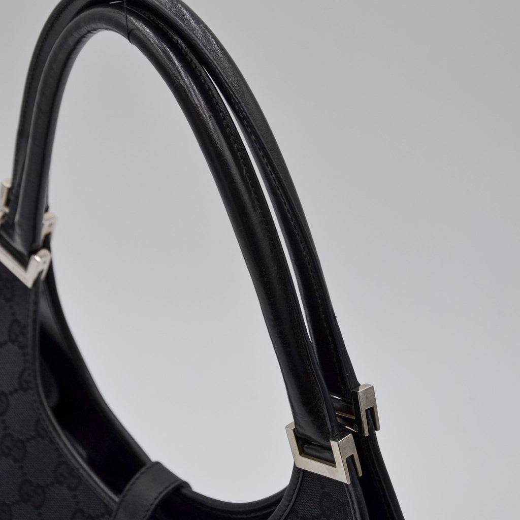 Gucci Jackie Black GG Monogram Canvas Bag