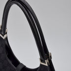 Gucci Jackie Black GG Monogram Canvas Bag