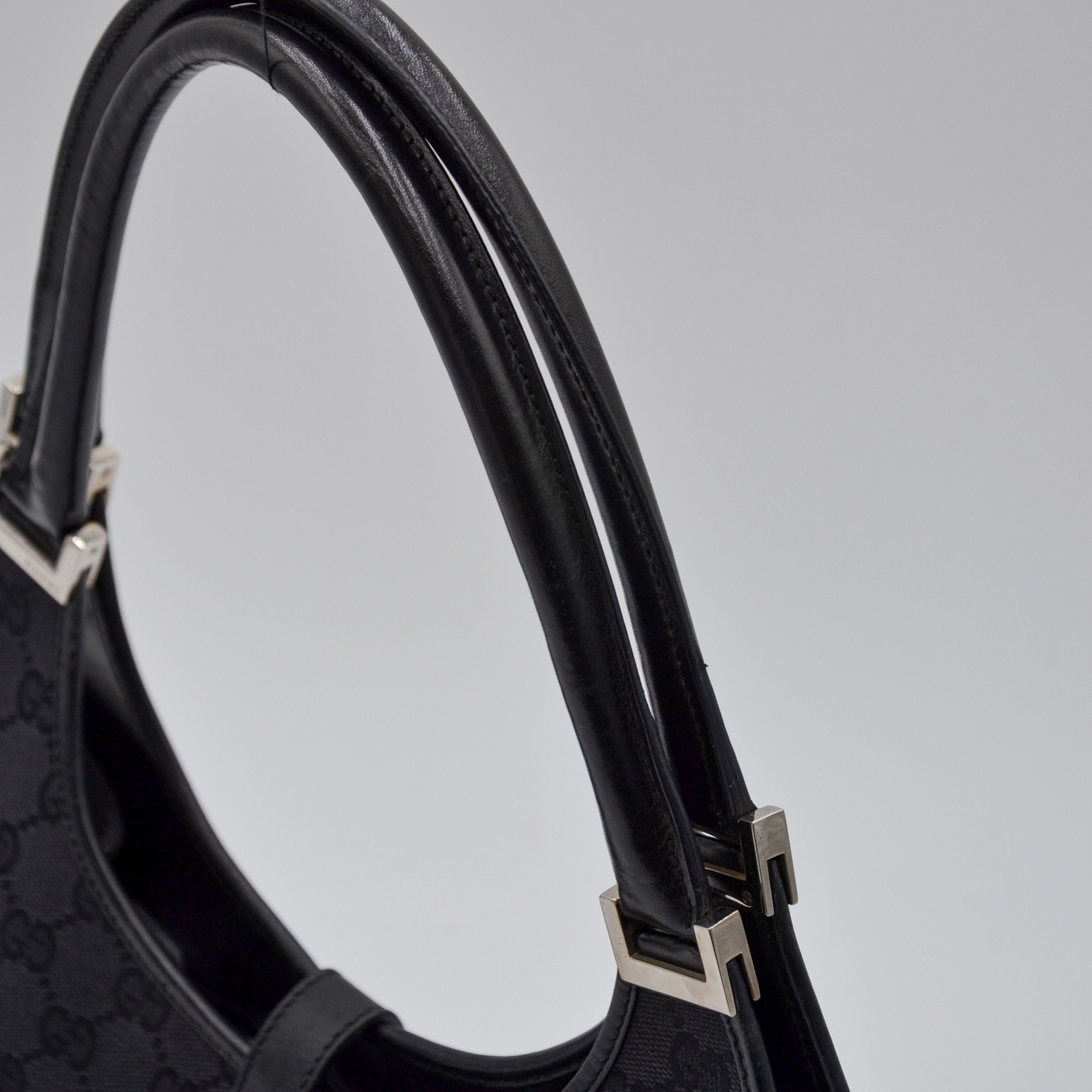 Gucci Jackie Black GG Monogram Canvas Bag