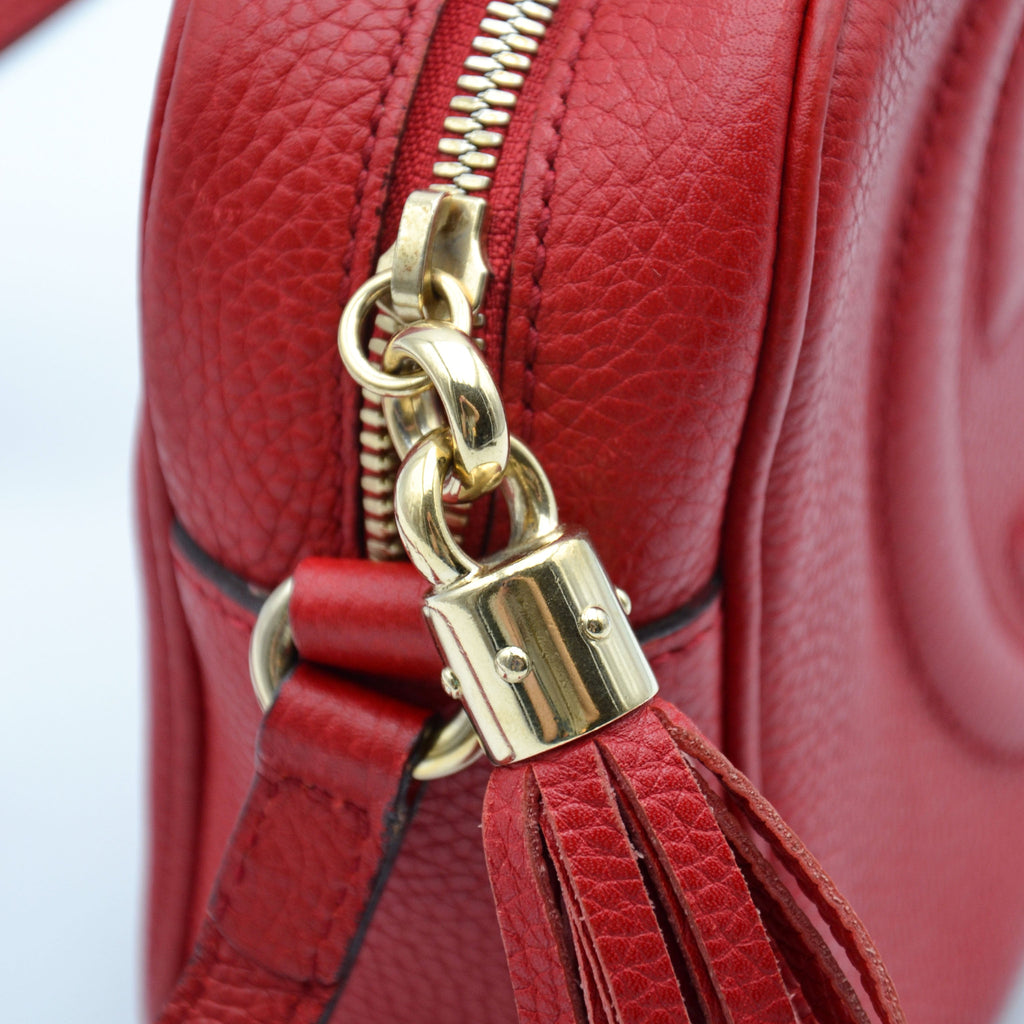 Sac Gucci Soho Disco Cuir Grainé Rouge Vif