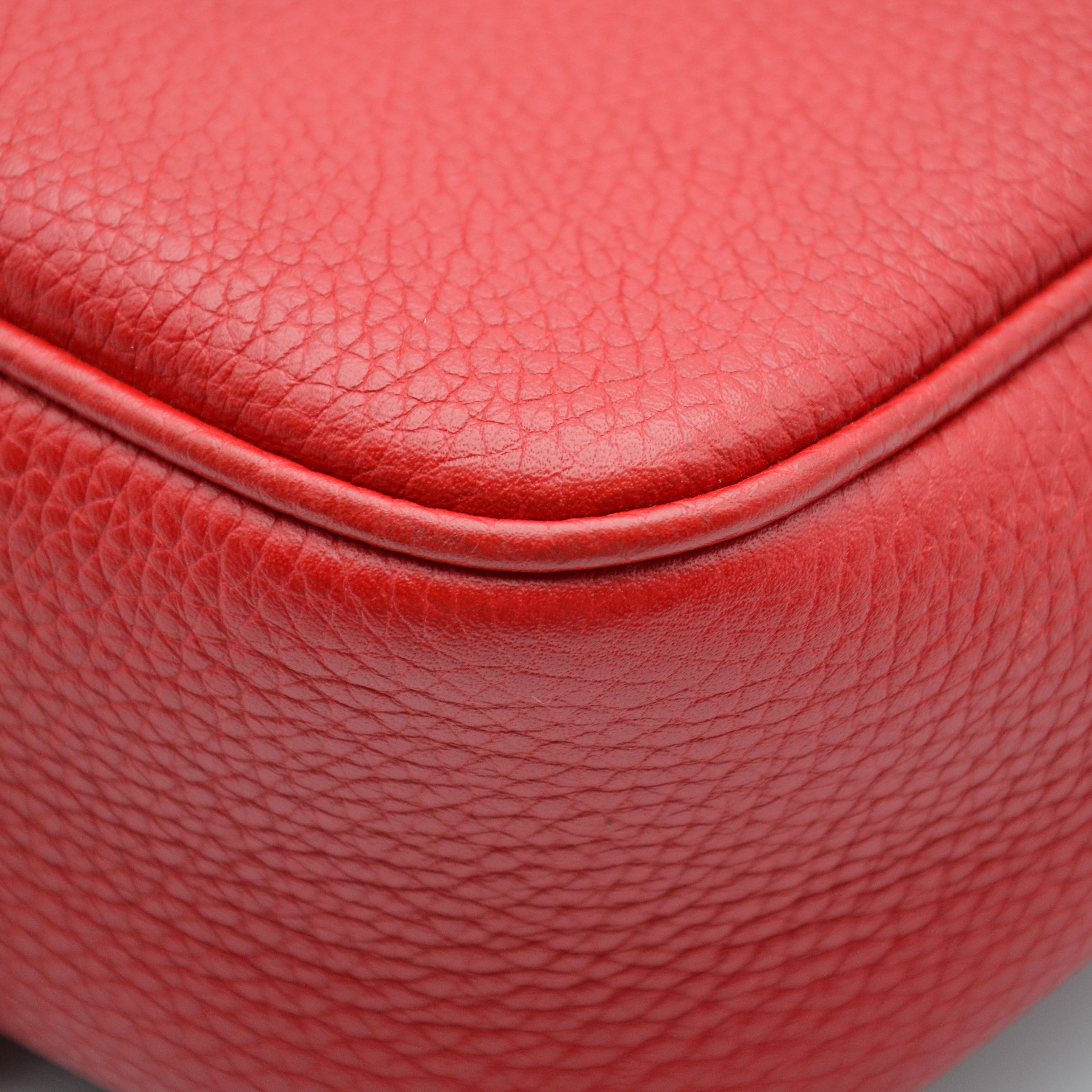 Sac Gucci Soho Disco Cuir Grainé Rouge Vif